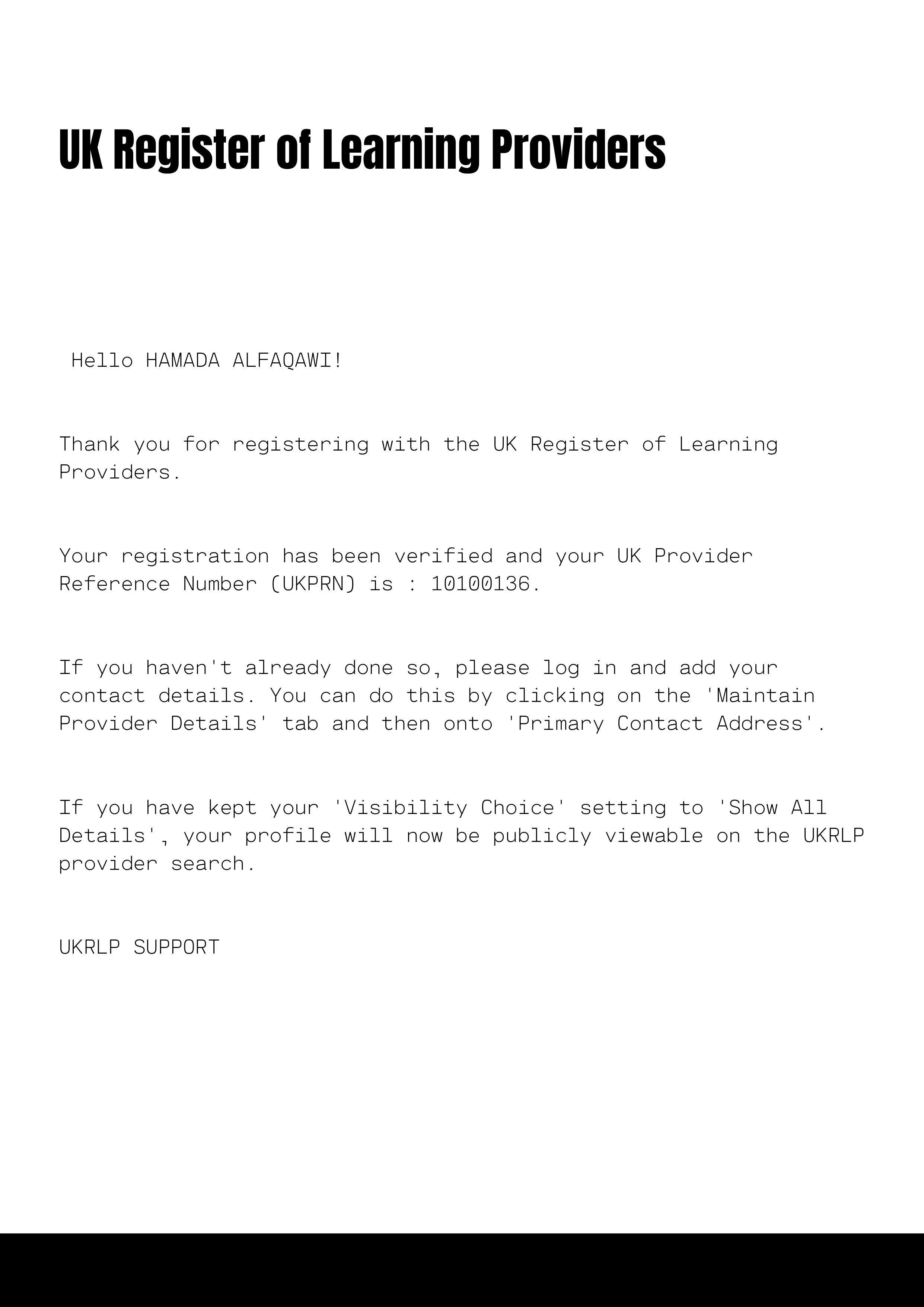 Accreditation Certificate 5